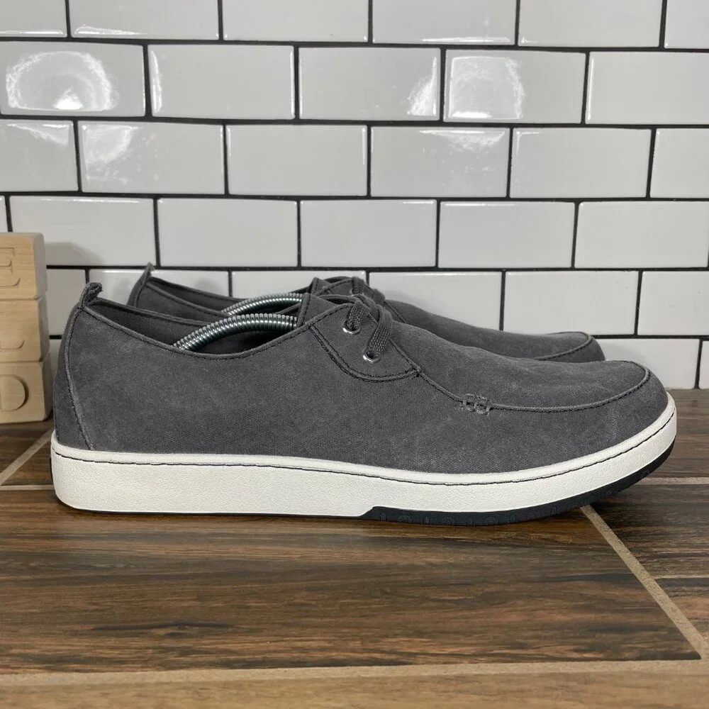 LL Bean Campside 2 Eye Boat Shoes Mens Size 13 Gray Casual Lace Up Low Tops